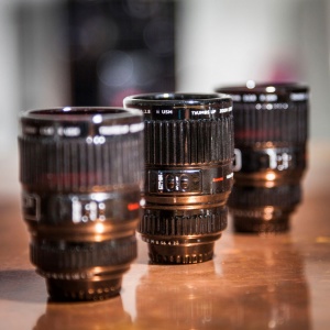 Regalo per appassionati di fotografia, tazzine caffè a forma di obiettivo macchina fotografica