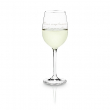 bicchiere da vino bianco personalizzabile con incisione, regali per lui, idee regalo per chi ama il vino