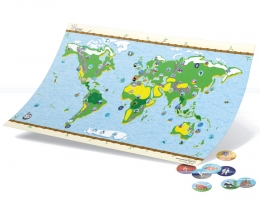 mappa interattiva mondo bambini, carta geografica bambini, regalo educativo bambino